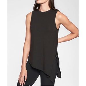 Athleta Cloudlight Asym Side Tie Tank // Black // Size: Small